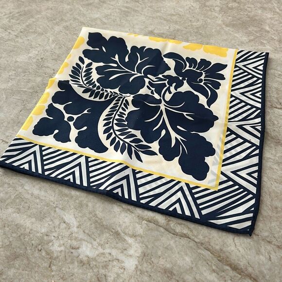 TALBOTS Navy and Yellow Scarf - Picture 4 of 4